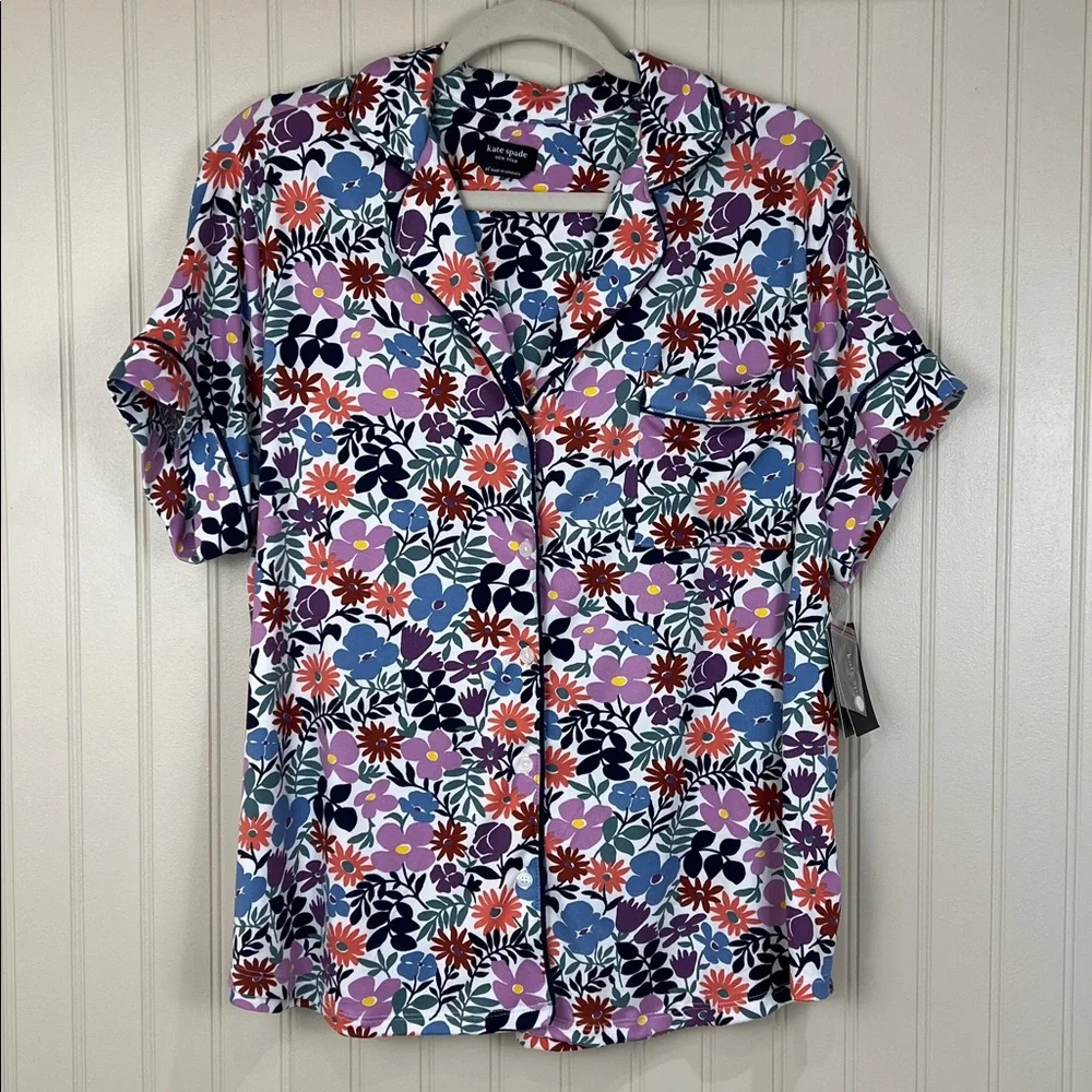 NWT Kate Spade Women’s Multicolor Floral Top Sleepwear Size XL